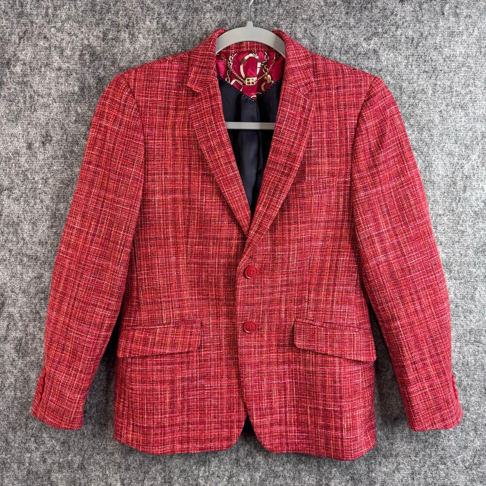 Ellie Balleh Boy's Red Jacket Blazer Size Medium/10-12 Red